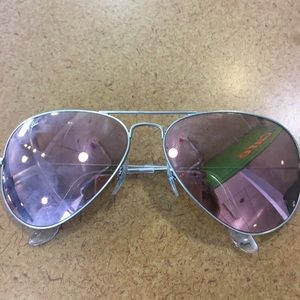 Rose gold ray-ban aviators
